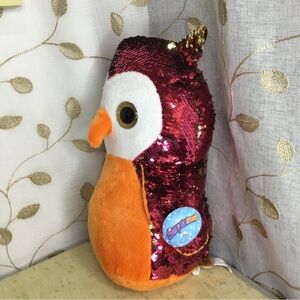 Adventure Planet Sequin Owl Plush Stuffed Animal 13” tall